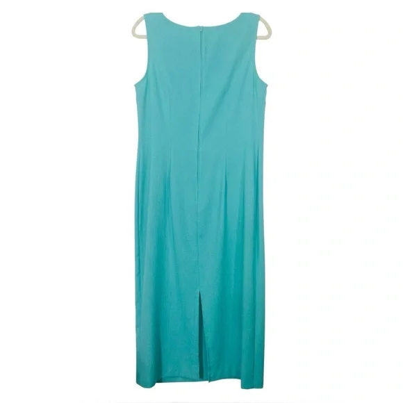 Miss Dorby Aqua and White Checked Short-Sleeved Jacket and Midi Dress Set 10P - Picture 6 of 15